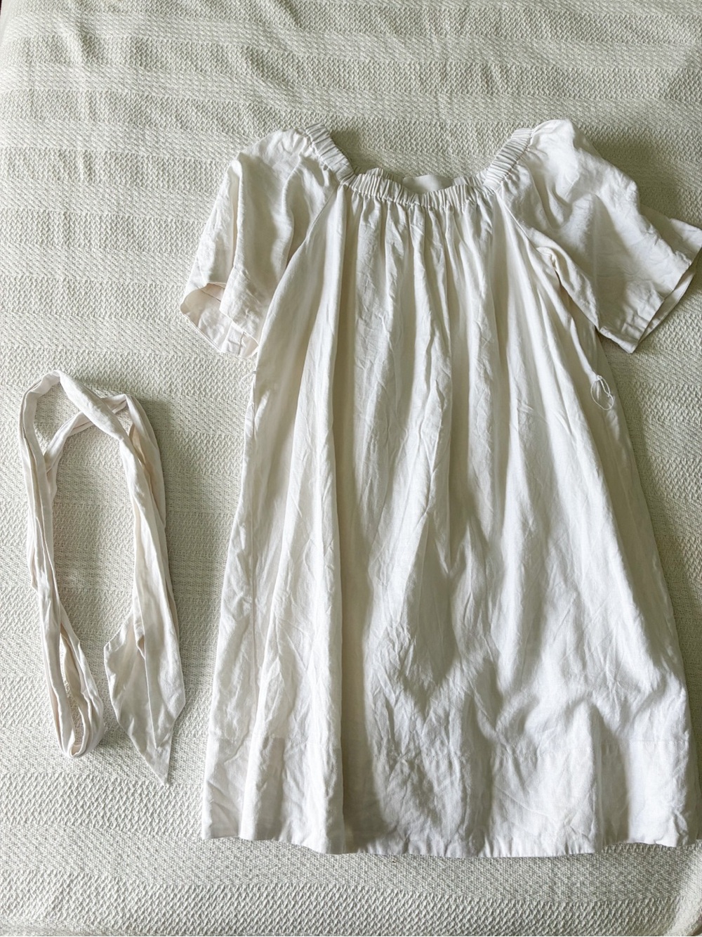 Banana Republic Cream Off-Shoulder Mini Dress